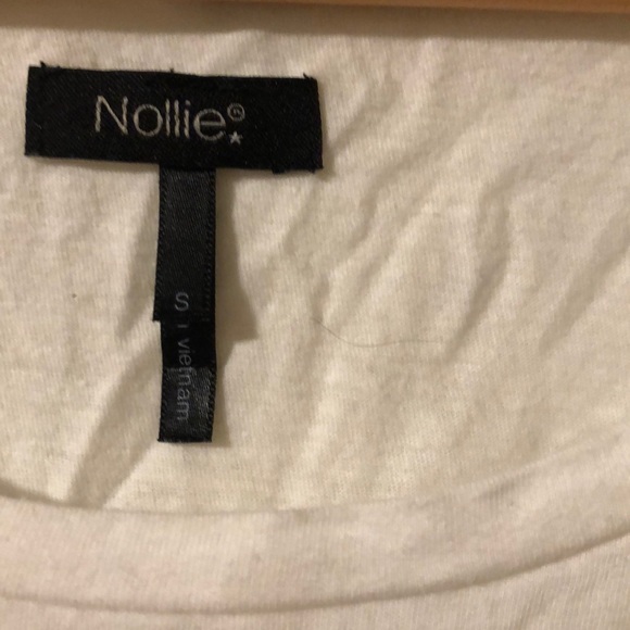 2 for$10 🌈 Nollie Distressed White T-shirt S - Picture 3 of 3
